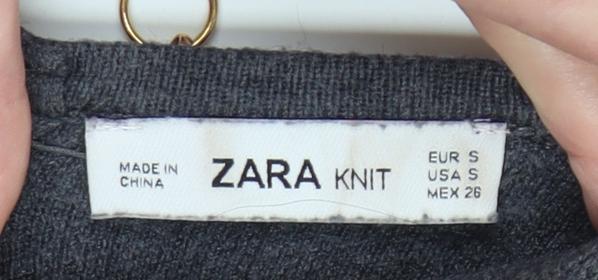 Womens UK Size 10 Zara Grey Pullover Jumper
