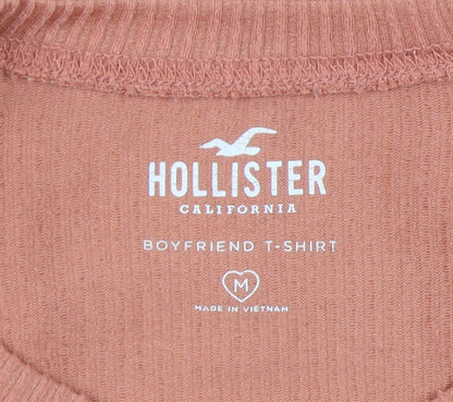 Womens UK Size M Hollister Pink Basic T-Shirt