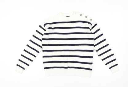 Womens UK Size S Marks and Spencer Ivory Pullover Jumper