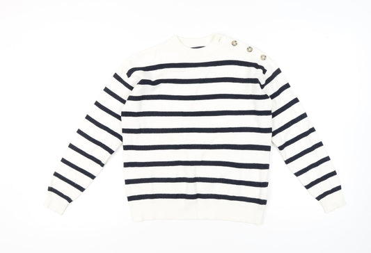 Womens UK Size S Marks and Spencer Ivory Pullover Jumper