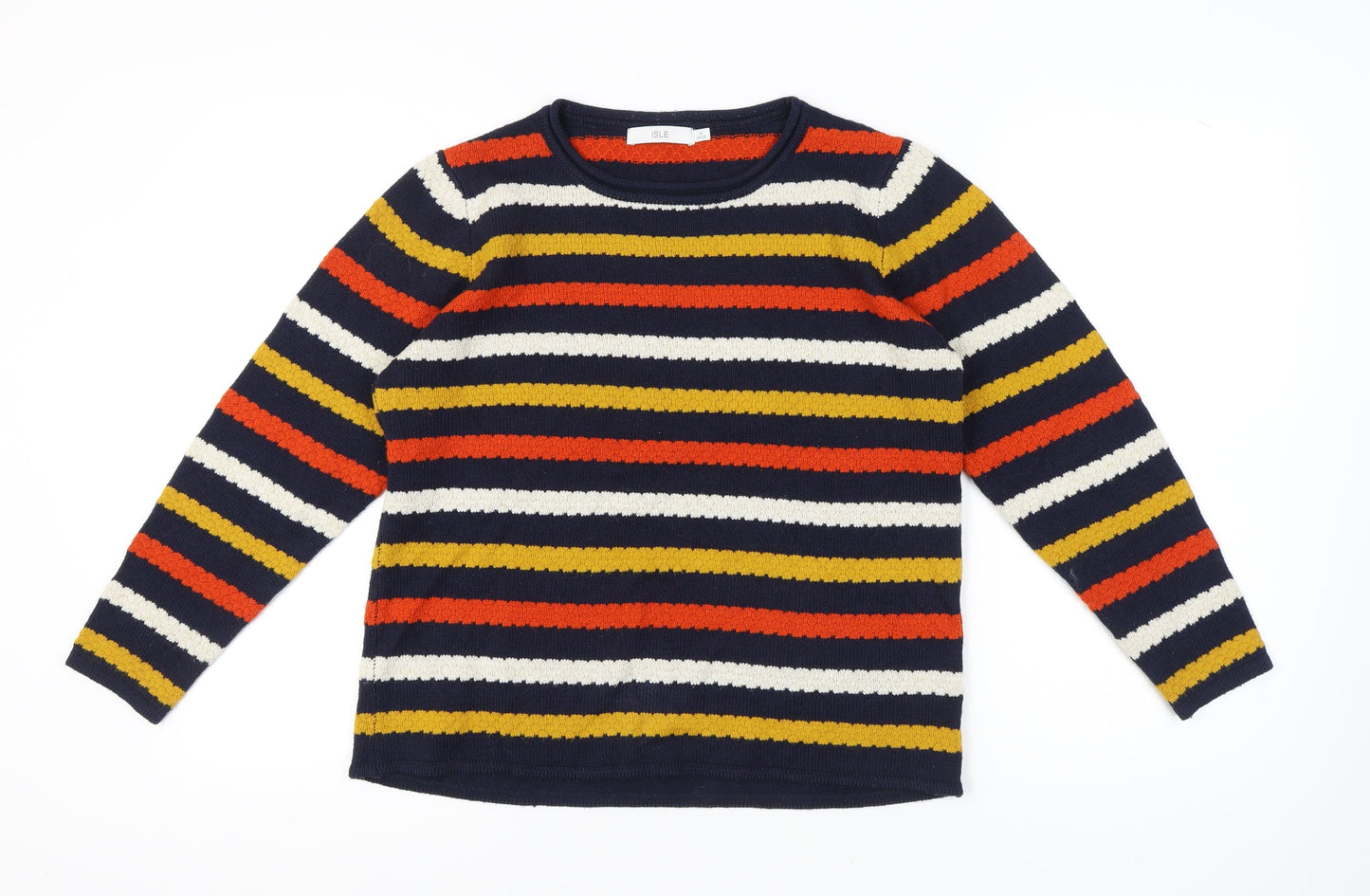 Womens UK Size M Isle Multicoloured Pullover Jumper