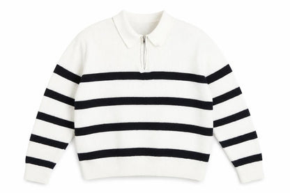 Womens UK Size L H&M White Full Zip Jumper
