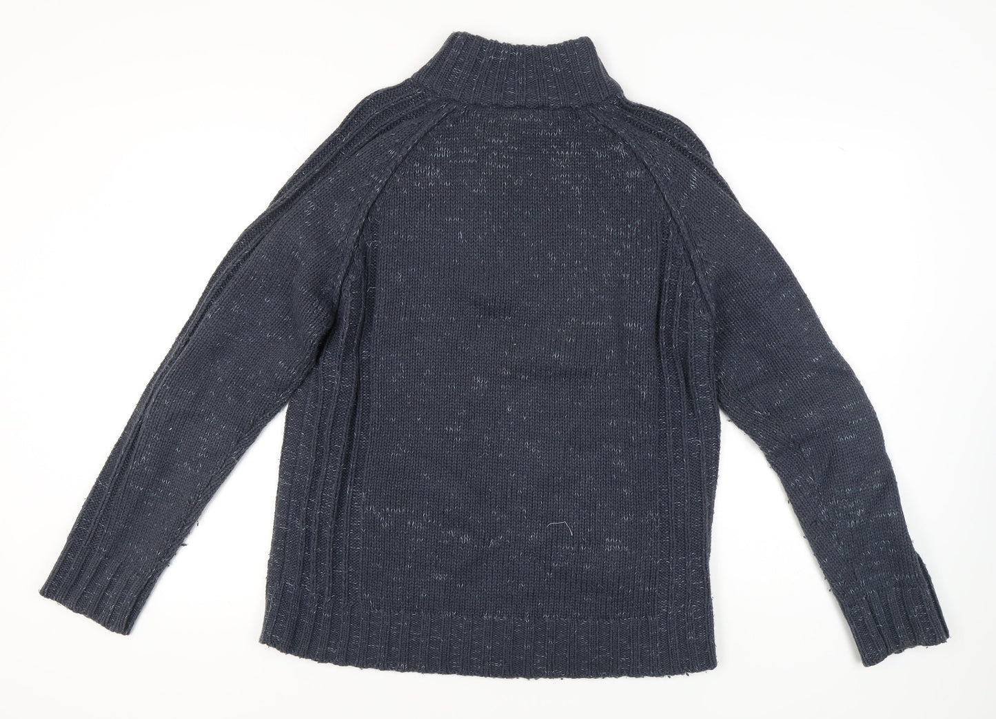 Tom Hagan Blue XL Men's 1/4 Zip Knit Jumper