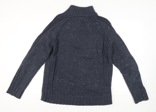 Tom Hagan Blue XL Men's 1/4 Zip Knit Jumper