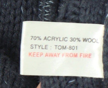 Tom Hagan Blue XL Men's 1/4 Zip Knit Jumper