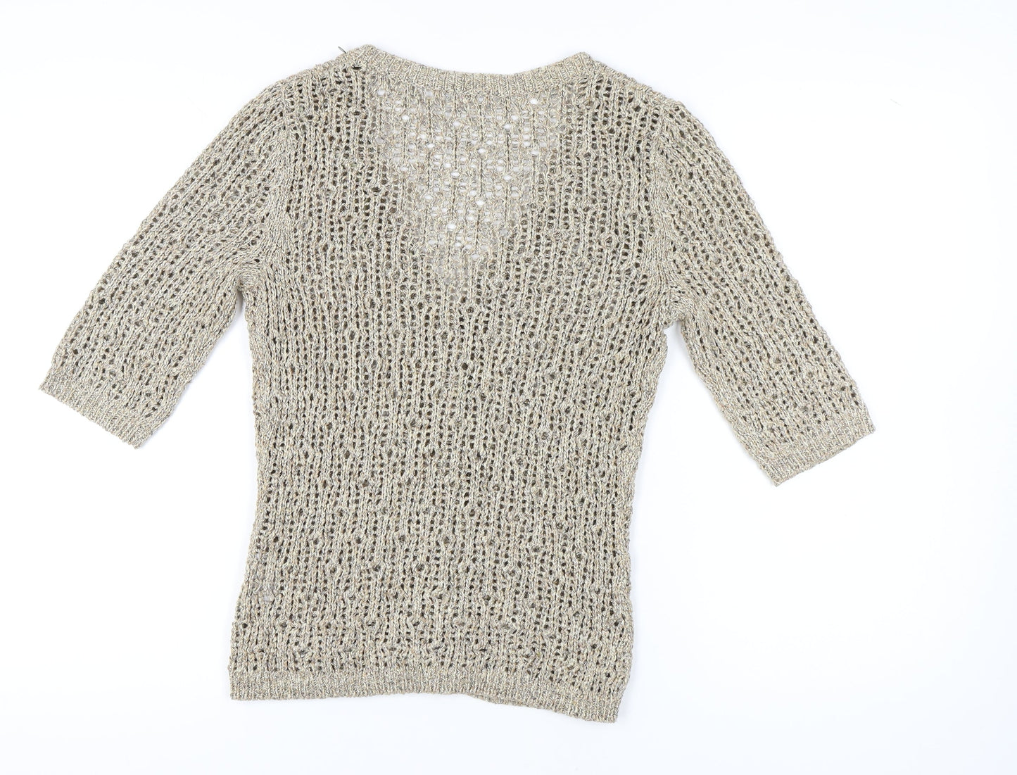 Womens UK Size 10 Marks and Spencer Beige Cardigan Jumper