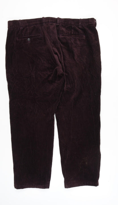 Marks and Spencer Men's Burgundy Corduroy Trousers