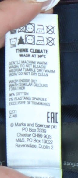 Marks and Spencer Men's Burgundy Corduroy Trousers