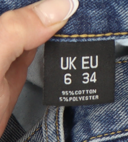 PrettyLittleThing Women's Blue Straight Jeans Size 6