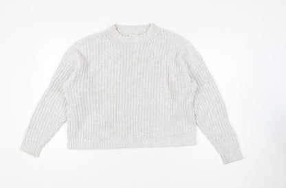 ASOS DESIGN Women's White Chunky Knit Pullover Jumper S