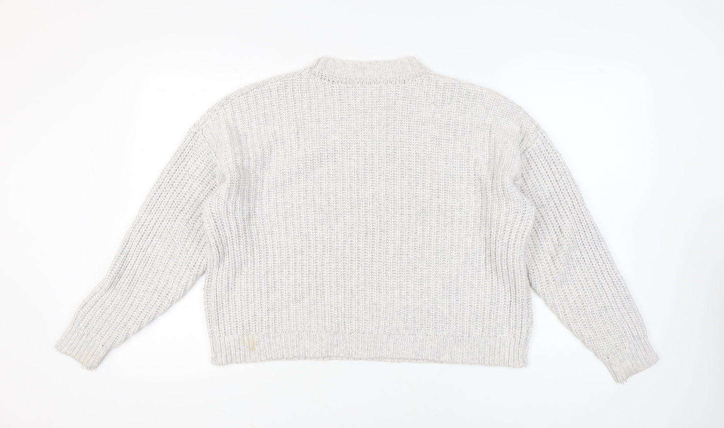 ASOS DESIGN Women's White Chunky Knit Pullover Jumper S