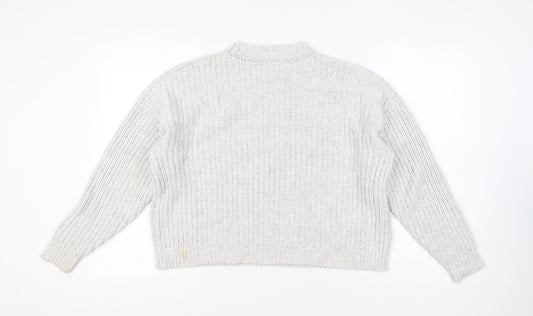 ASOS DESIGN Women's White Chunky Knit Pullover Jumper S