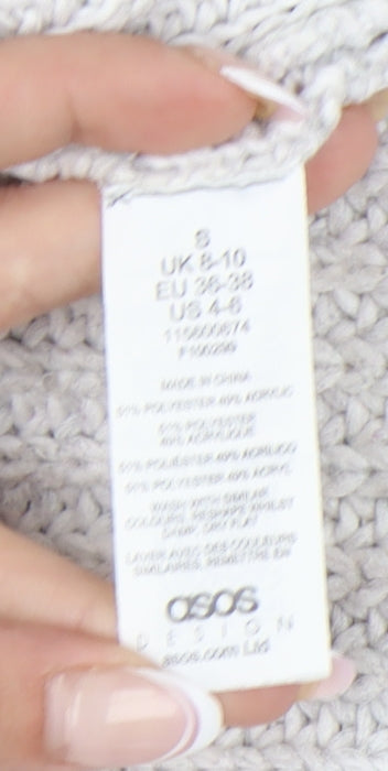 ASOS DESIGN Women's White Chunky Knit Pullover Jumper S