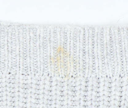 ASOS DESIGN Women's White Chunky Knit Pullover Jumper S