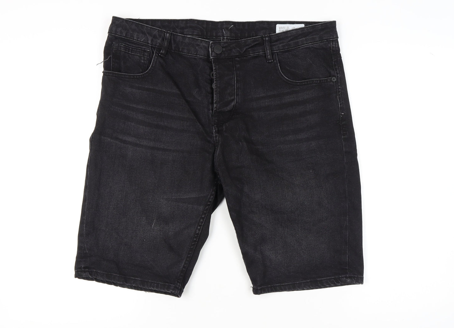 Denim Co. Men's Black Denim Shorts - Size 38