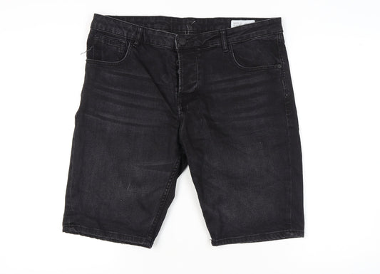 Denim Co. Men's Black Denim Shorts - Size 38