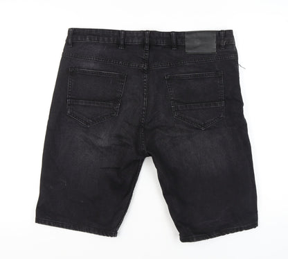 Denim Co. Men's Black Denim Shorts - Size 38