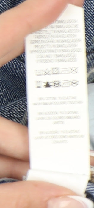 Denim Co Women's Blue Straight Distressed Jeans Size 10