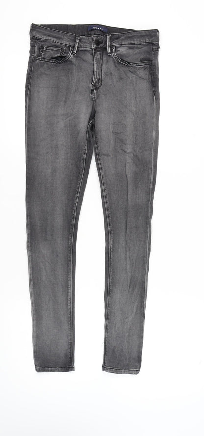 Wåven Women's Grey Mid-Rise Denim Jeans Size 12