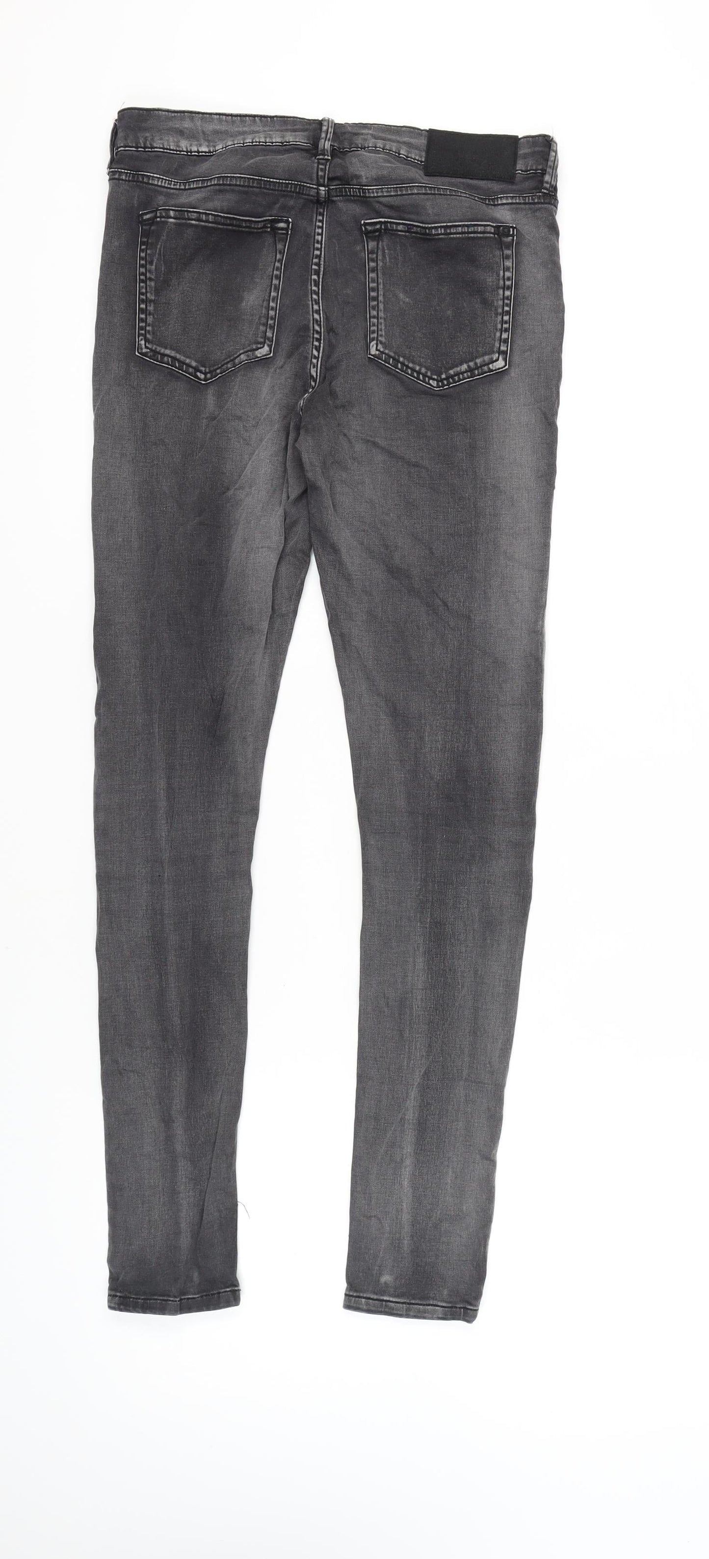 Wåven Women's Grey Mid-Rise Denim Jeans Size 12