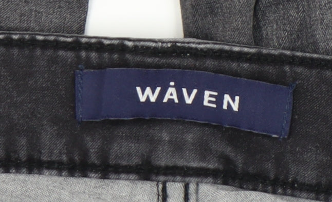 Wåven Women's Grey Mid-Rise Denim Jeans Size 12