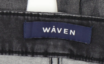 Wåven Women's Grey Mid-Rise Denim Jeans Size 12