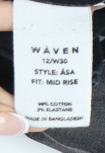 Wåven Women's Grey Mid-Rise Denim Jeans Size 12