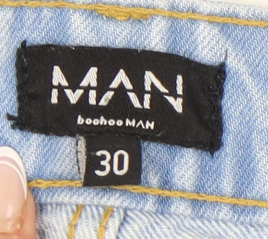 boohooMAN Men's Blue Straight Jeans Size 30