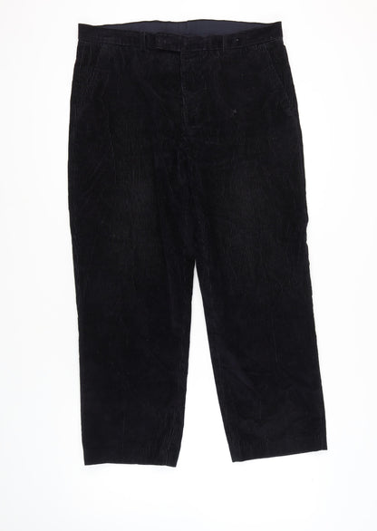 Greenwoods Men's Black Corduroy Trousers