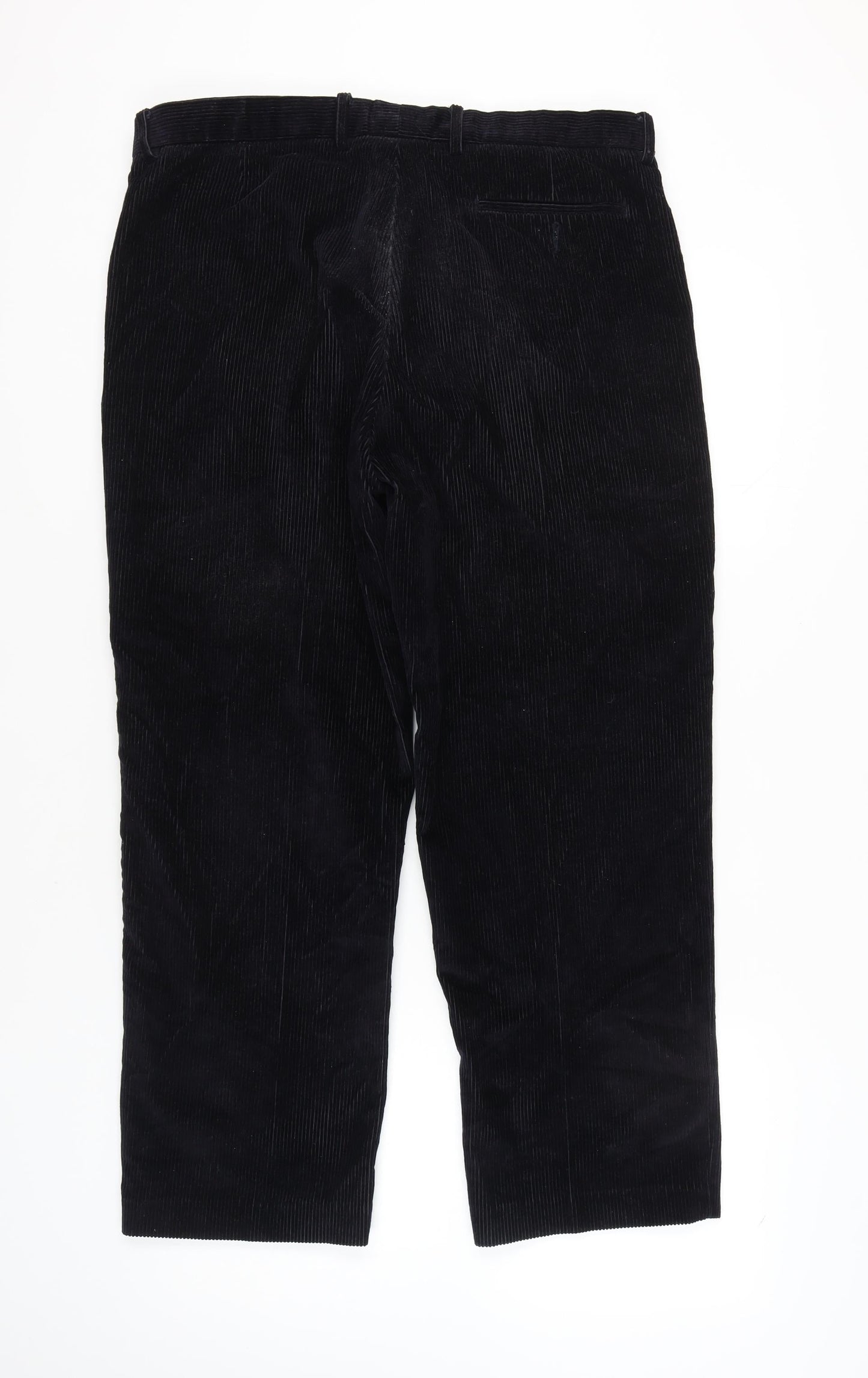 Greenwoods Men's Black Corduroy Trousers