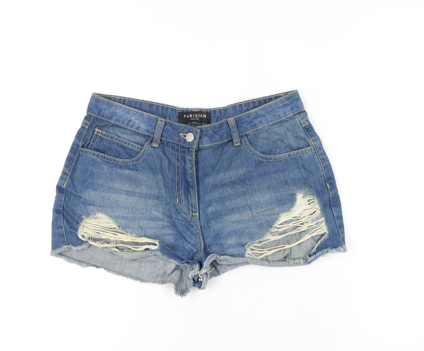 Parisian Women Blue Denim Petites Cut-Off Shorts Size 12