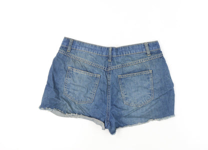 Parisian Women Blue Denim Petites Cut-Off Shorts Size 12
