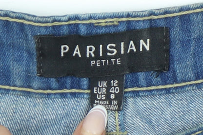 Parisian Women Blue Denim Petites Cut-Off Shorts Size 12