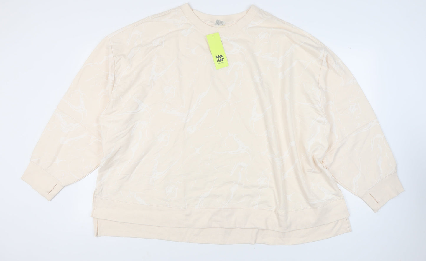All in Motion Women's 4XL Beige Crew Neck Sweatshirt