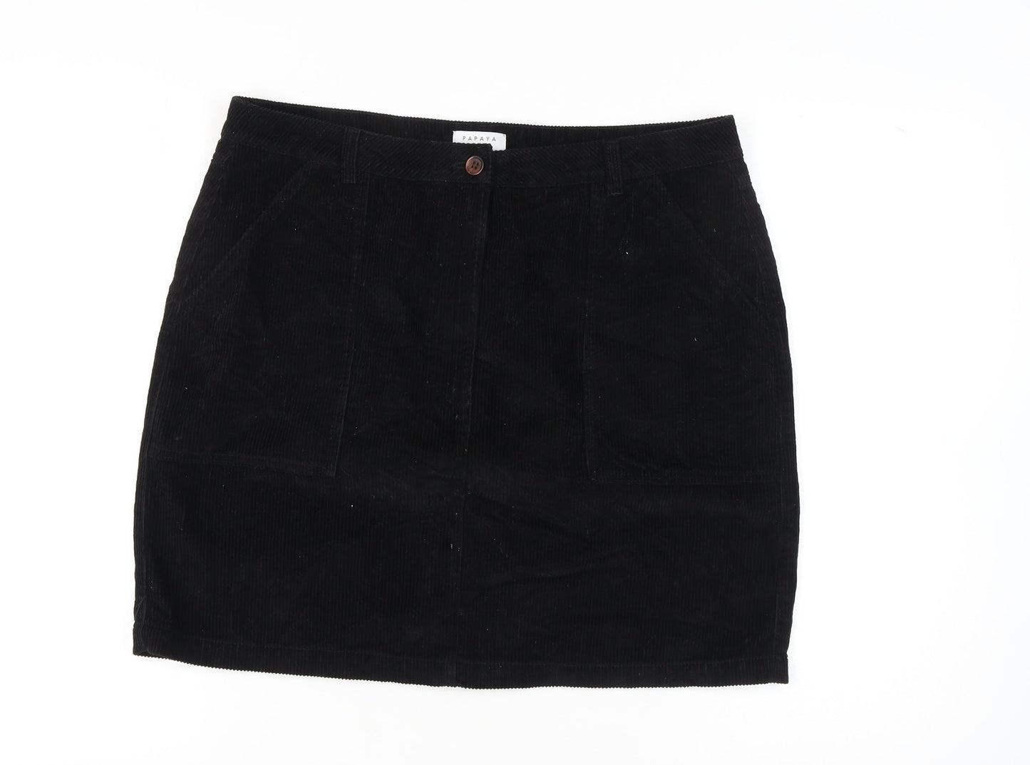 Papaya Black Corduroy Women's Skirt Size 16