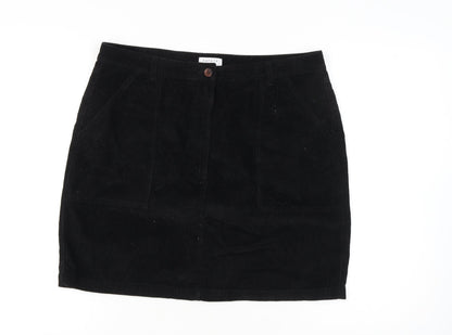 Papaya Black Corduroy Women's Skirt Size 16