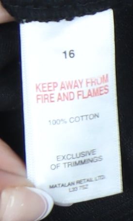 Papaya Black Corduroy Women's Skirt Size 16