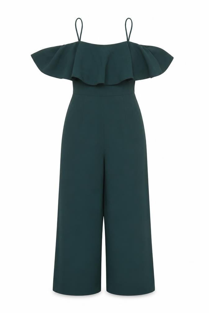 Womens UK Size 8 H&M One-Piece Green Jumpsuit
