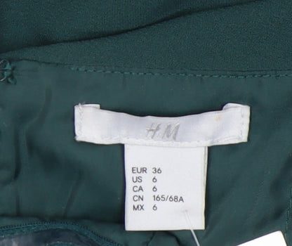 H&M Women's Green Off-Shoulder Jumpsuit Size 8