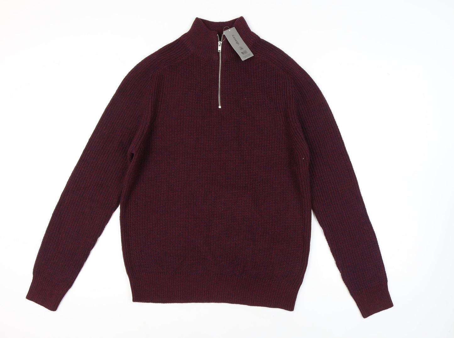 George Men's Purple Full Zip Jumper Size L