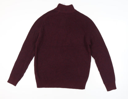 George Men's Purple Full Zip Jumper Size L