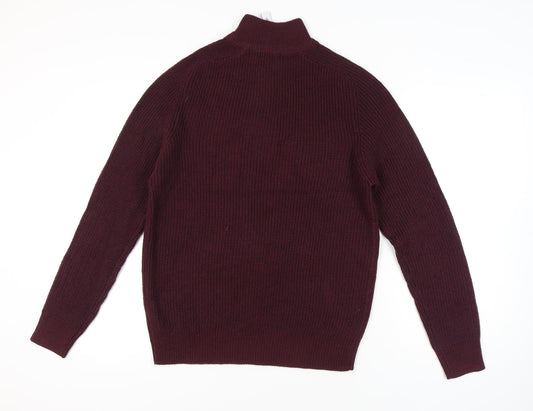 George Men's Purple Full Zip Jumper Size L