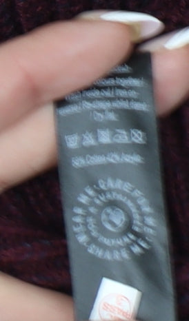 George Men's Purple Full Zip Jumper Size L