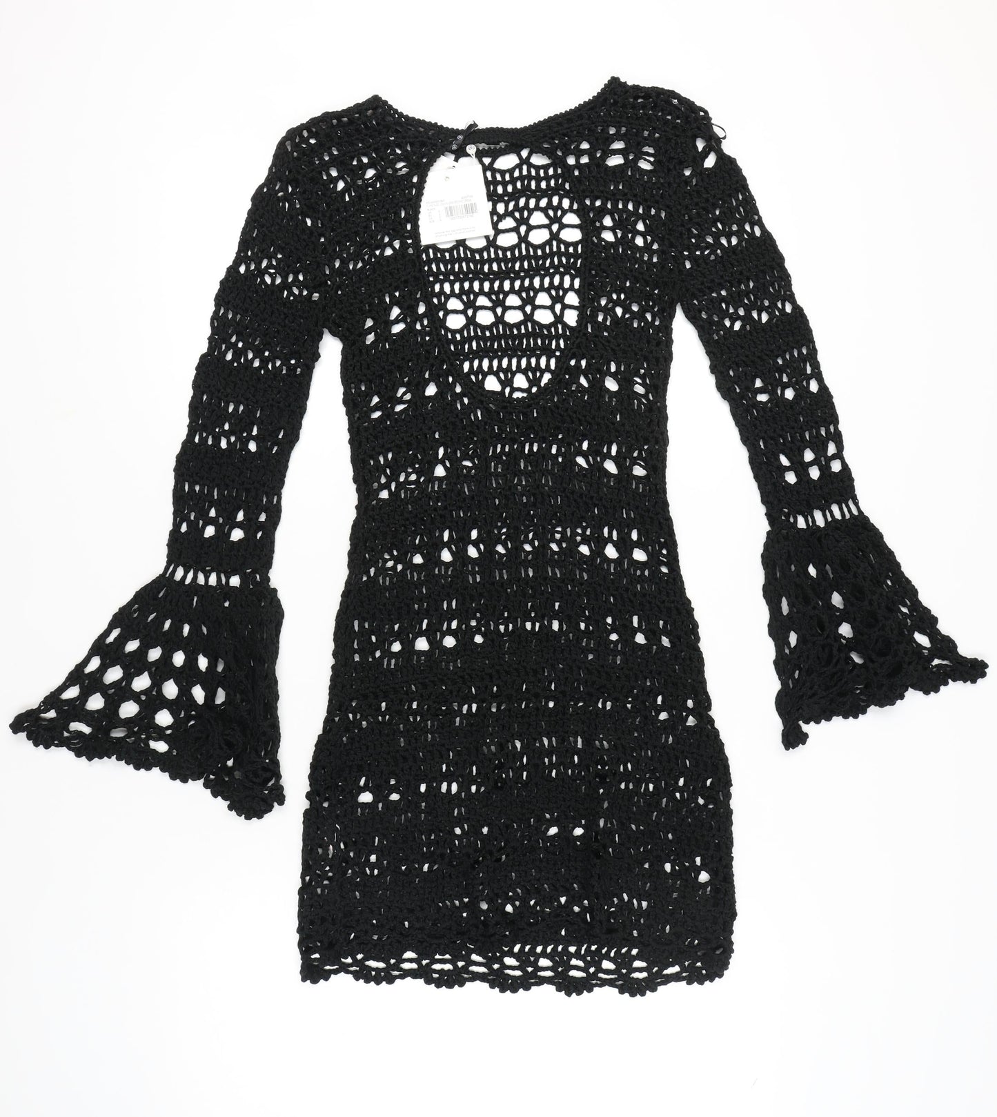 Missguided Women's Black Crochet Dress Size S