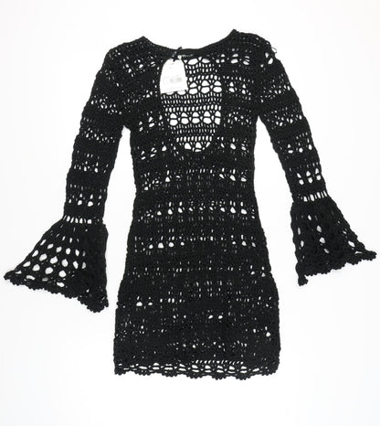 Missguided Women's Black Crochet Dress Size S