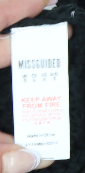 Missguided Women's Black Crochet Dress Size S