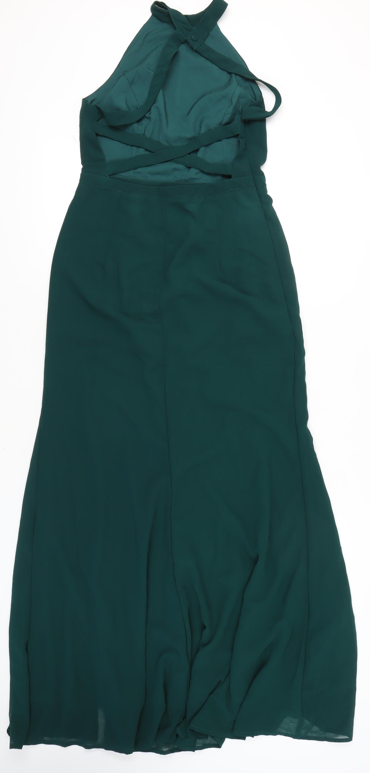 SHEIN Green Women's Halter Long Dress M