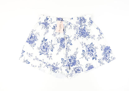 Missguided Women’s White Floral Shorts, Size 20, Plus Size