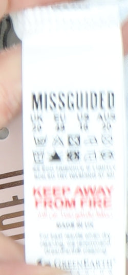 Missguided Women’s White Floral Shorts, Size 20, Plus Size