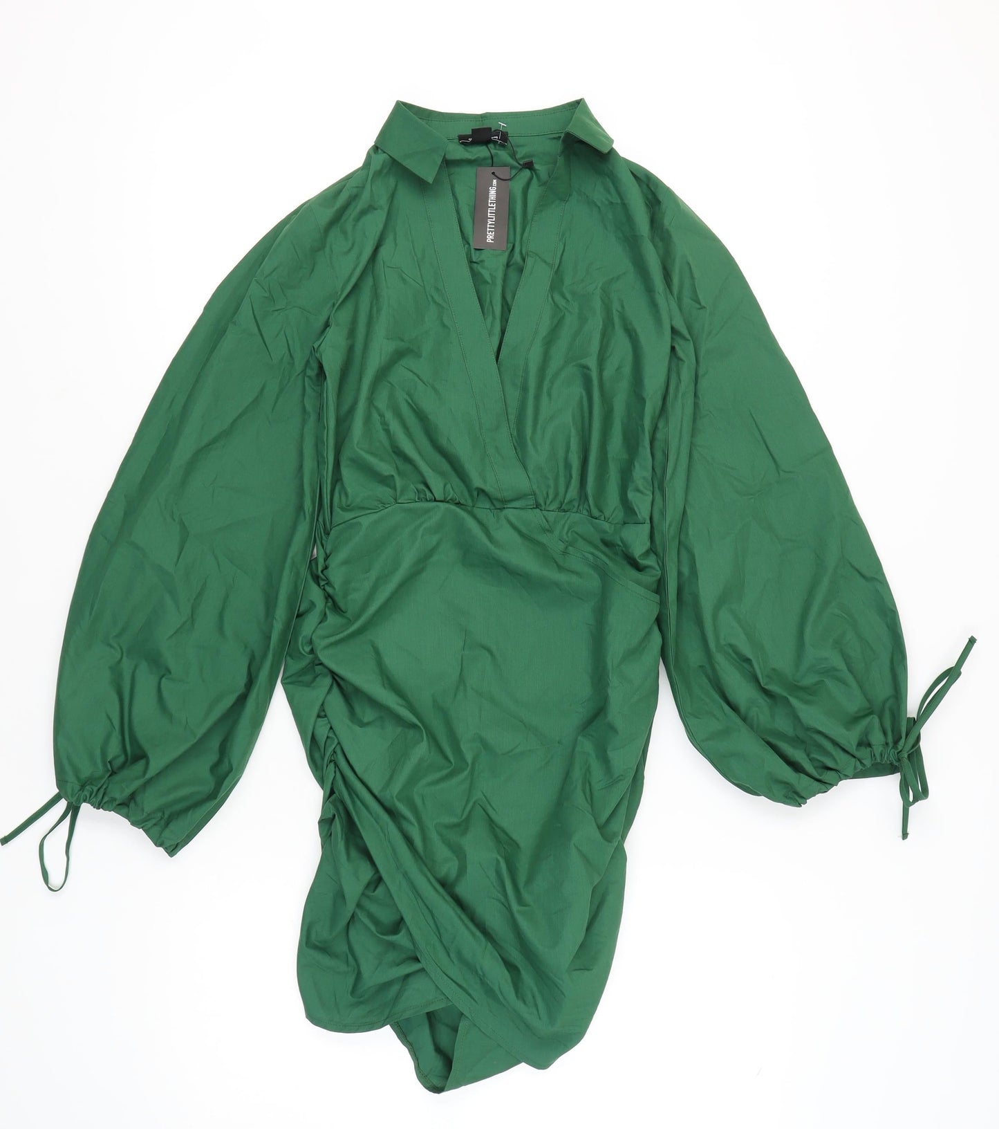 PrettyLittleThing Women's Green Dress, Size 8